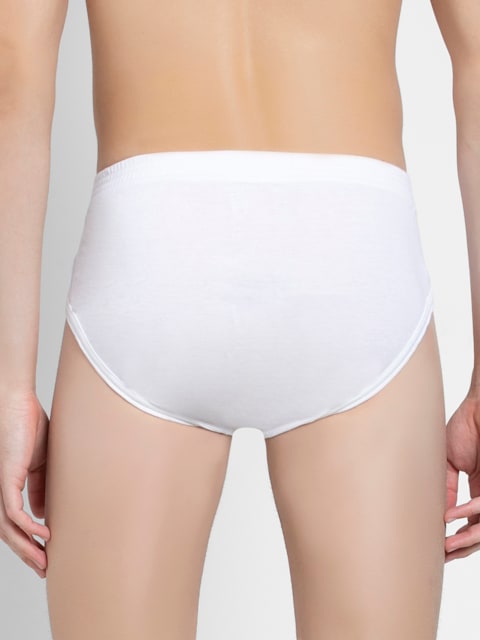 White Jockey Solid Brief Underwear Men