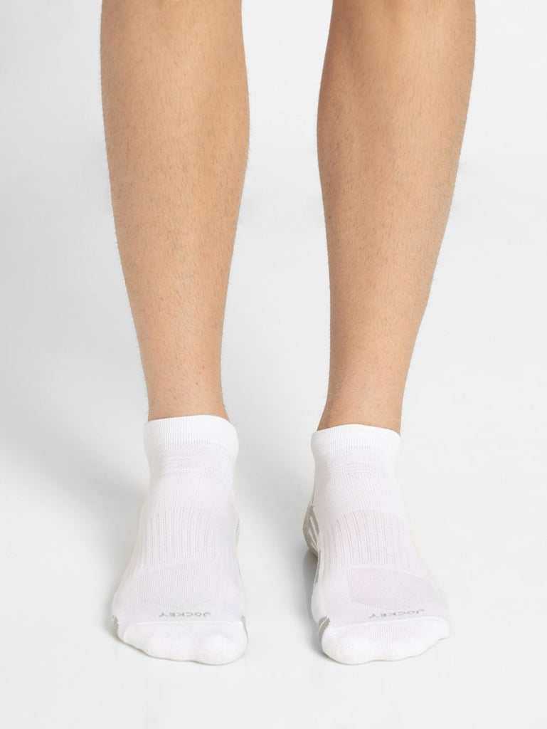 Jockey White Men Low Show Socks