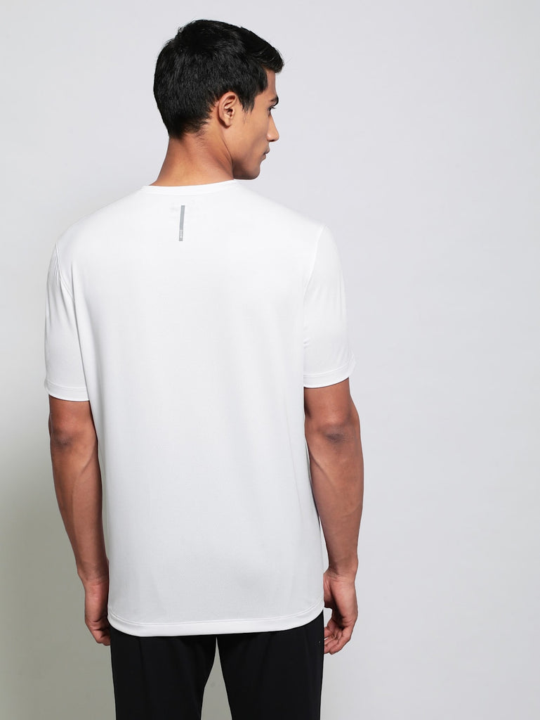 White JOCKEY Men's Round Neck Half Sleeve T-Shirt