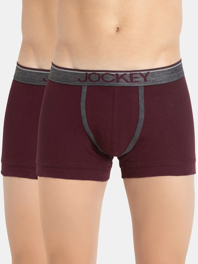 Wine Tasting Jockey Cotton rib Solid Trunk Underwear For Men