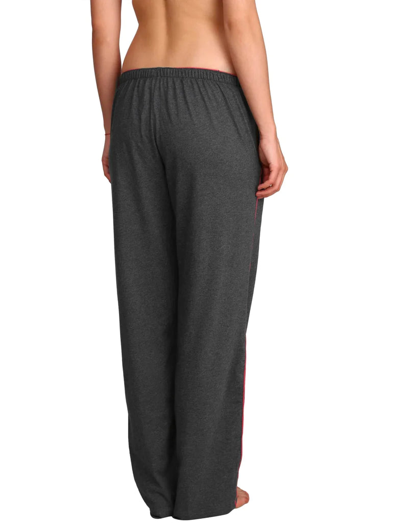 Charcoal Melange Super Combed Cotton Relaxed Fit JOCKEY Women's Trackpants