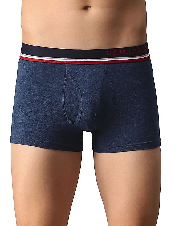 Blue USPA Men Solid Trunk Underwear