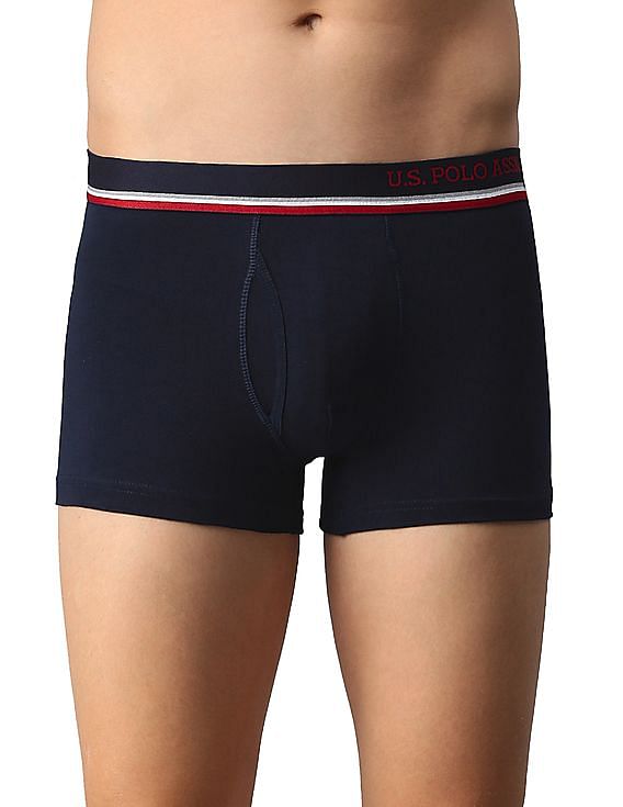 Navy USPA Men Solid Trunk Underwear