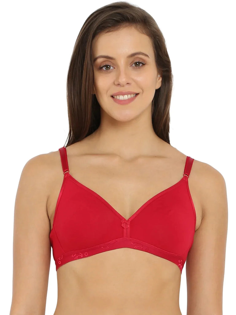 Red Love JOCKEY Women's Wirefree Non Padded Beginners Bra.