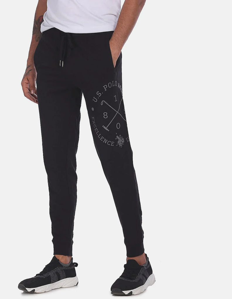 BLACK USPA INNERWEAR MEN JOGGER PANT