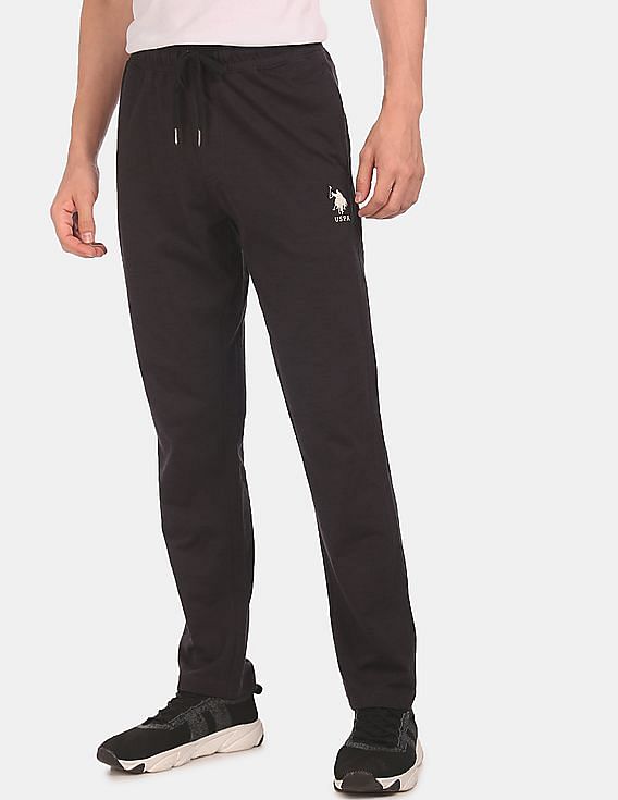 Black USPA INNERWEAR MEN TRACK PANT