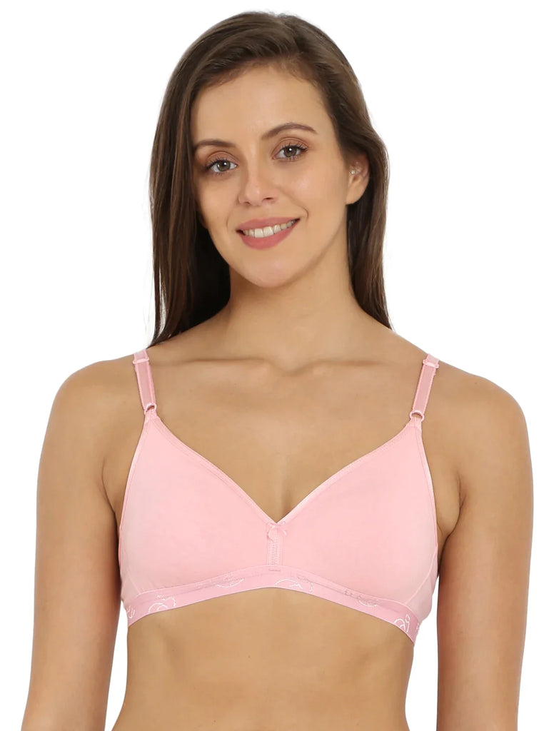 Candy Pink JOCKEY Women's Wirefree Non Padded Beginners Bra.