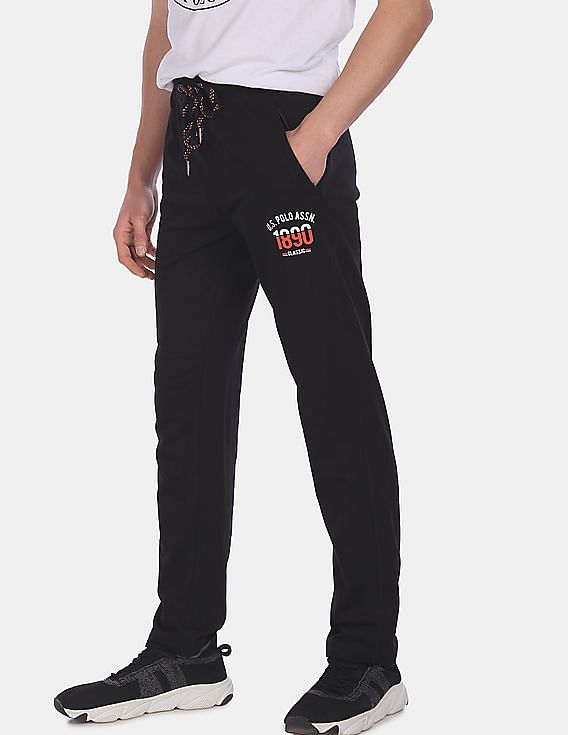 Black USPA INNERWEAR MEN TRACK PANT