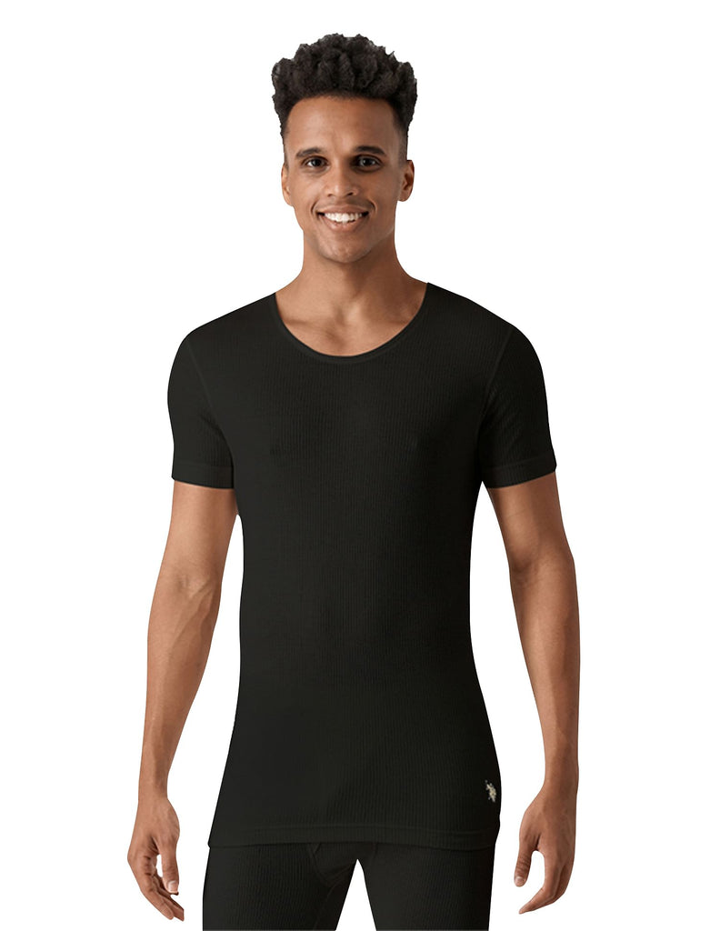 Black USPA INNERWEAR MEN THERMAL