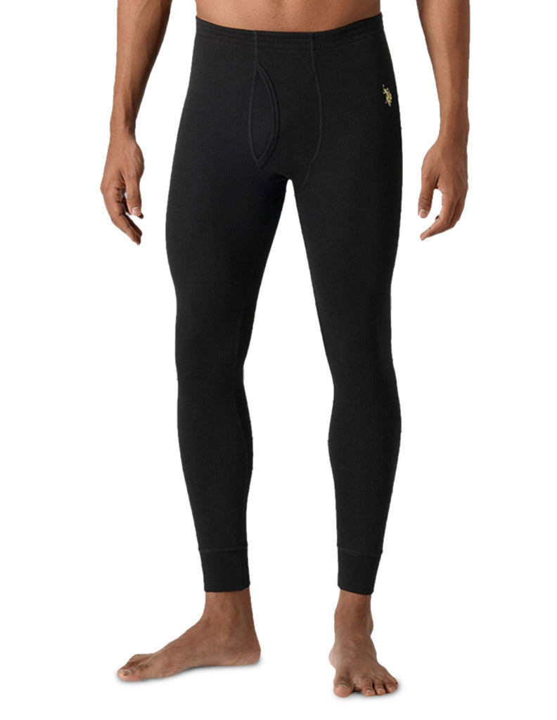 Black USPA INNERWEAR MEN THERMAL LOWER