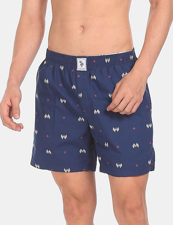 Blue USPA INNERWEAR MEN BOXER SHORTS