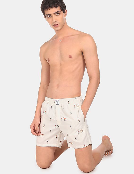 White USPA INNERWEAR MEN BOXER SHORTS