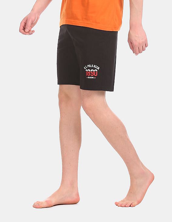 Black USPA INNERWEAR MEN SHORTS