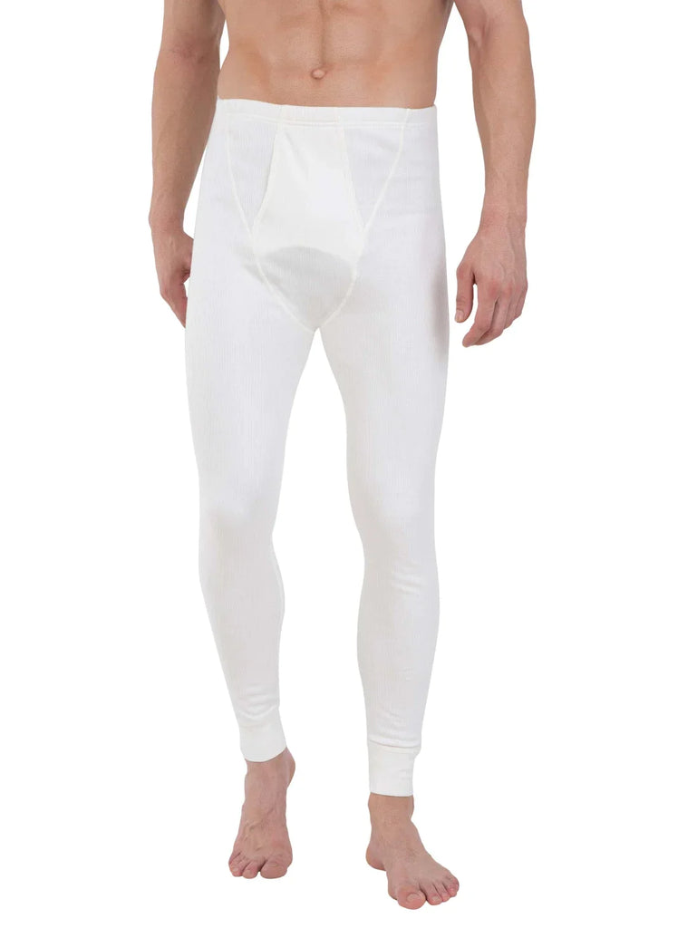 Off White Men's Super Combed Cotton Rich Thermal Long Johns