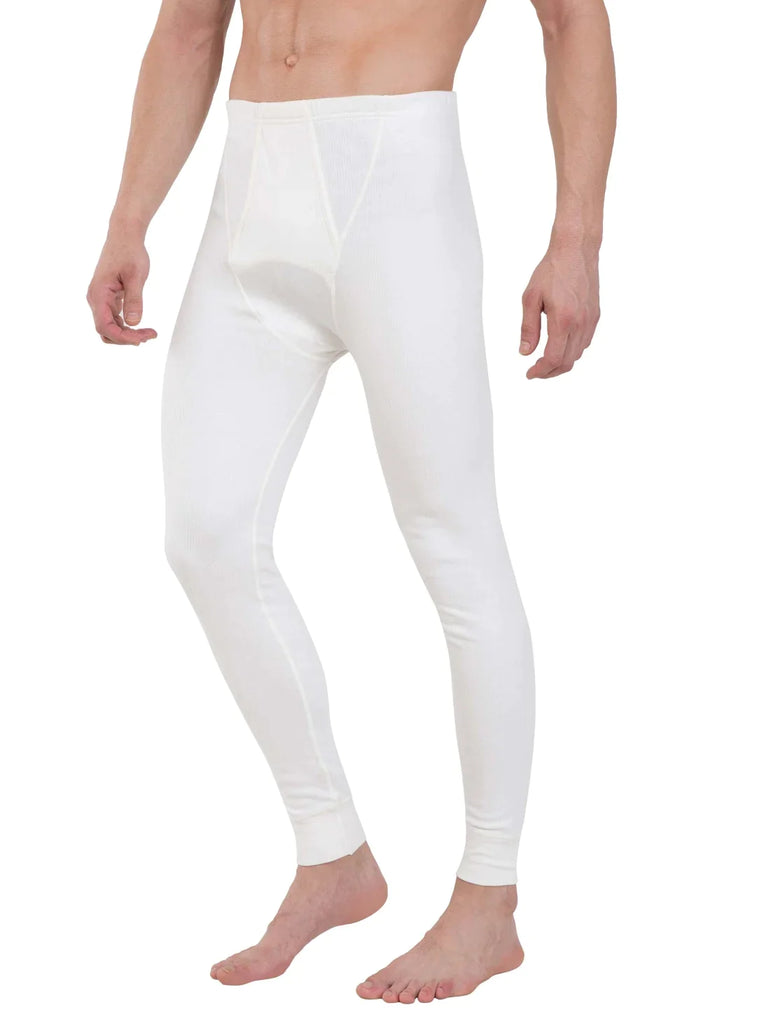 Off White Men's Super Combed Cotton Rich Thermal Long Johns