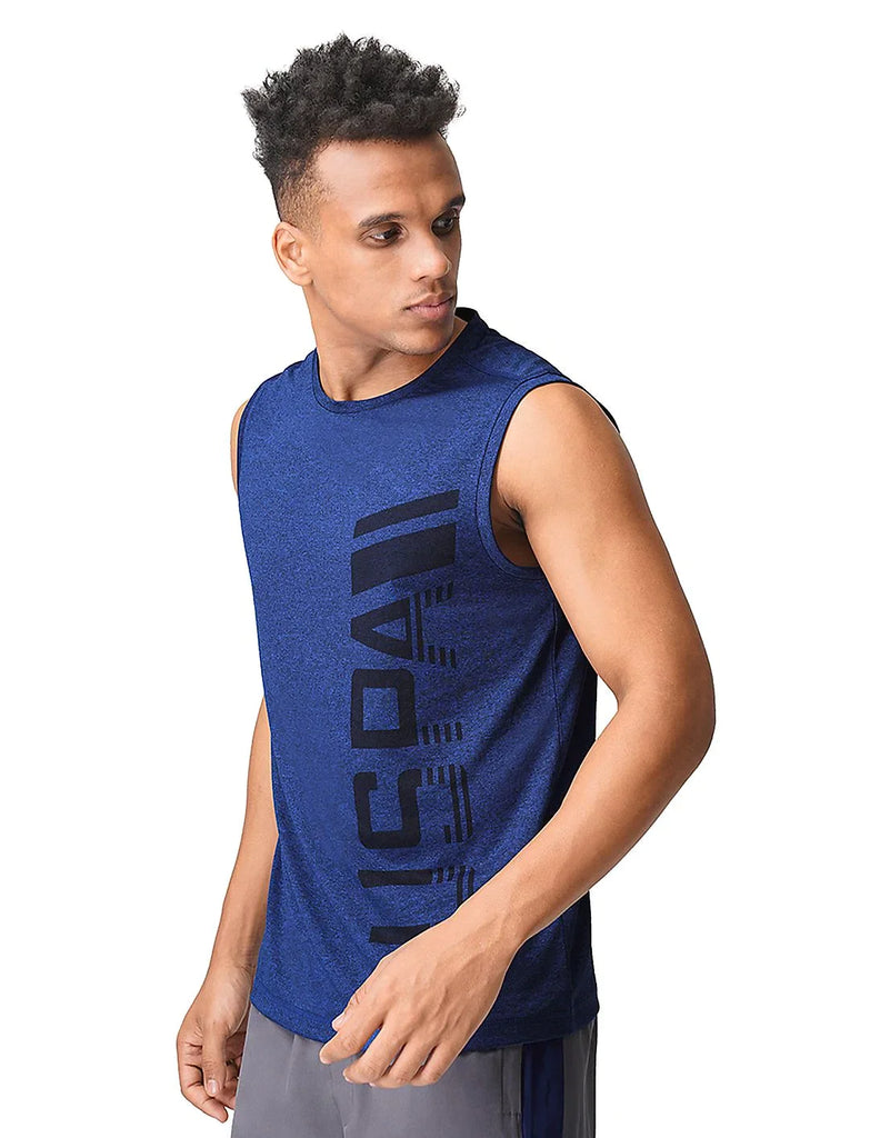 BLUE USPA Men's Sleeveless Vest