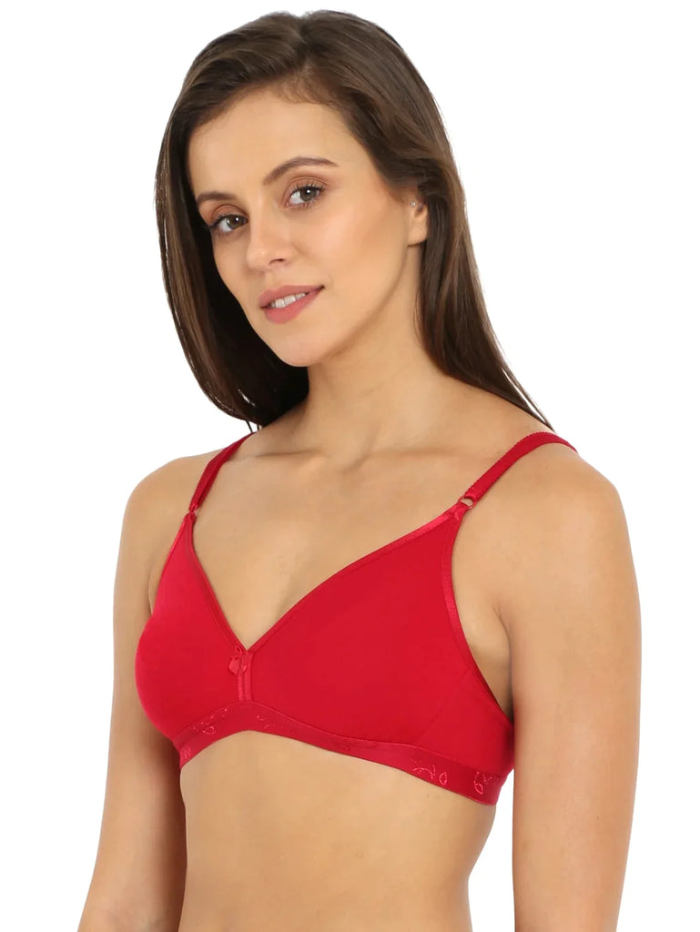 Red Love JOCKEY Women's Wirefree Non Padded Beginners Bra.