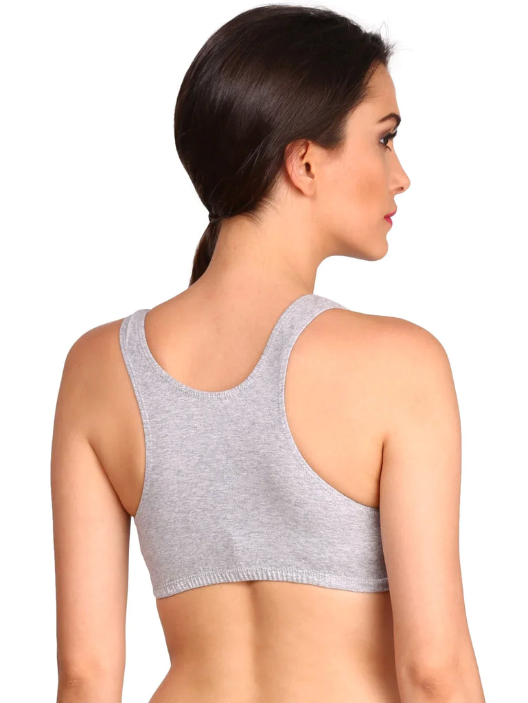 Light Grey Melange Jockey Women's Crop Top