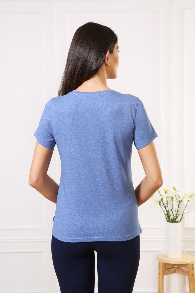 DENIM MELANGEVan Heusen Women's V-Neck tee