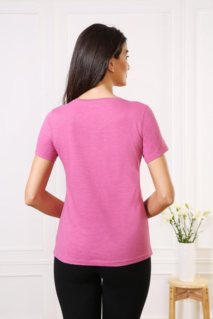 PINK BLUSH Van Heusen Women's V-Neck tee