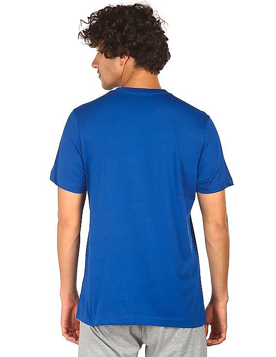 Royal Blue USPA MEN HALF SLEEVES V NECK T-SHIRT