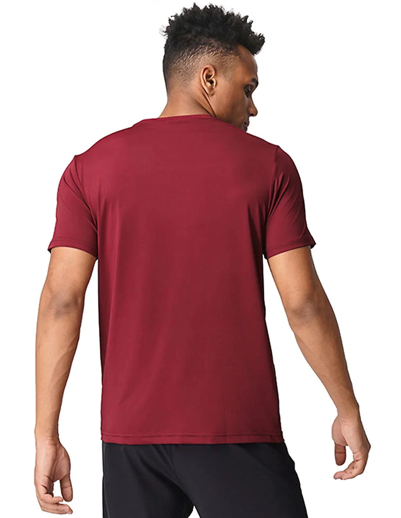 MAROON USPA MEN HALF SLEEVES PRINTED T-SHIRT