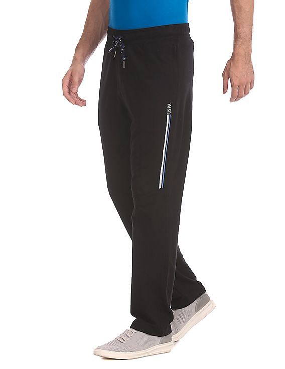 Black USPA INNERWEAR MEN TRACK PANT