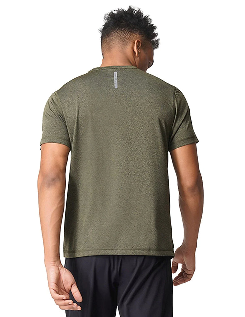 OLIVE USPA MEN HALF SLEEVES SOLID T-SHIRT