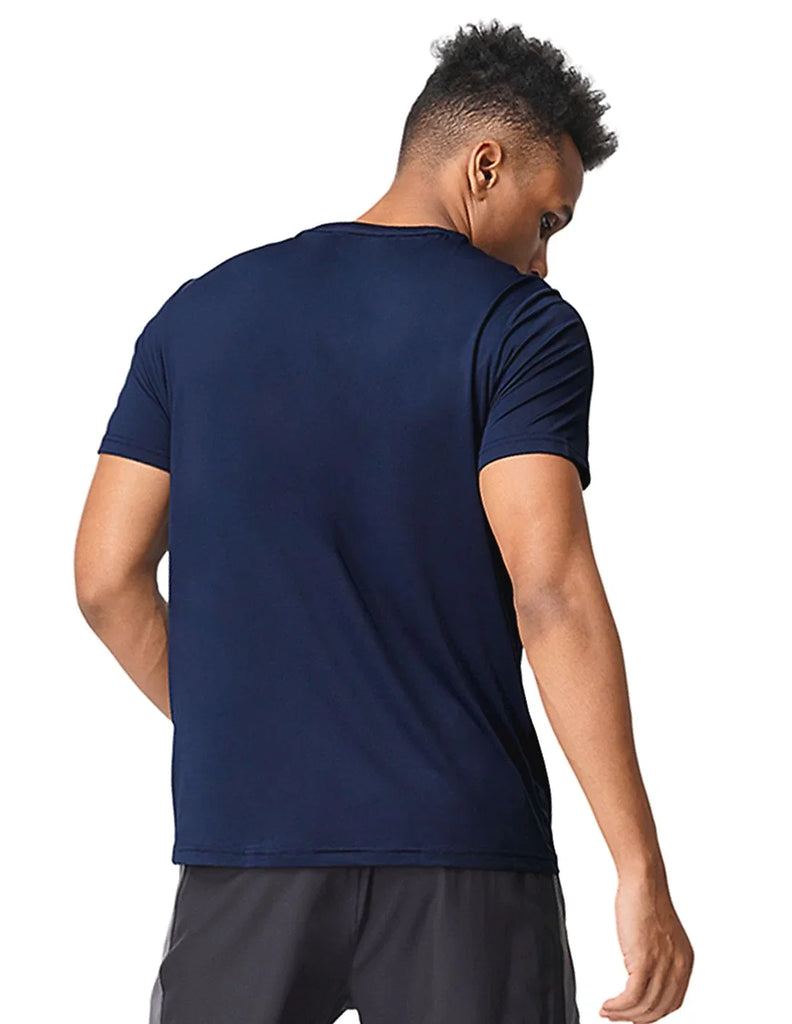 NAVY USPA MEN HALF SLEEVES PRINTED T-SHIRT