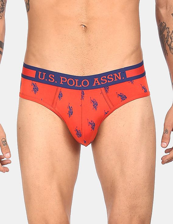 Orange USPA I111 Men Printed Brief Underwear