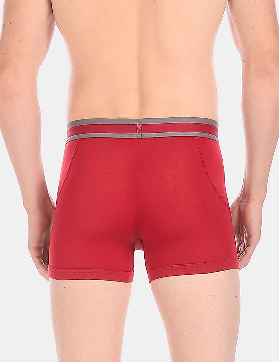 Red USPA Men Solid Trunk Underwear