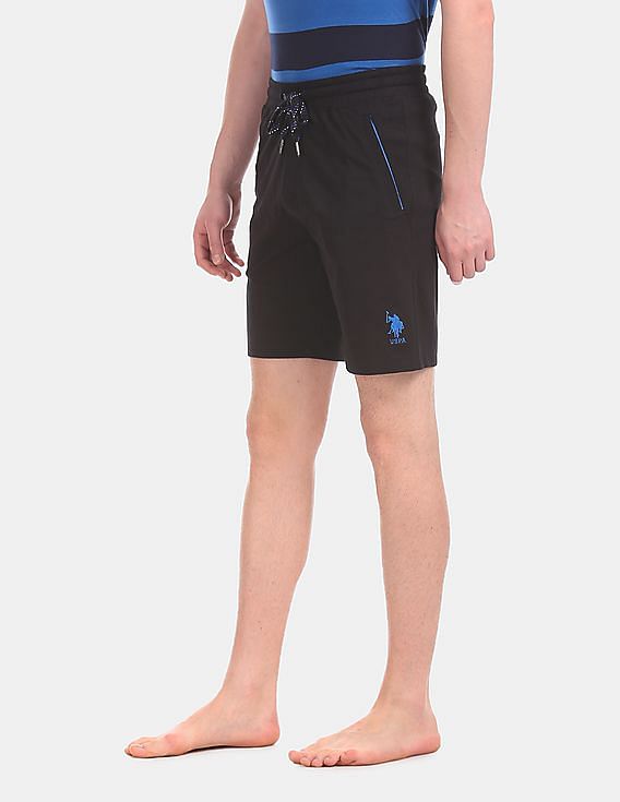 Black USPA INNERWEAR MEN SHORTS