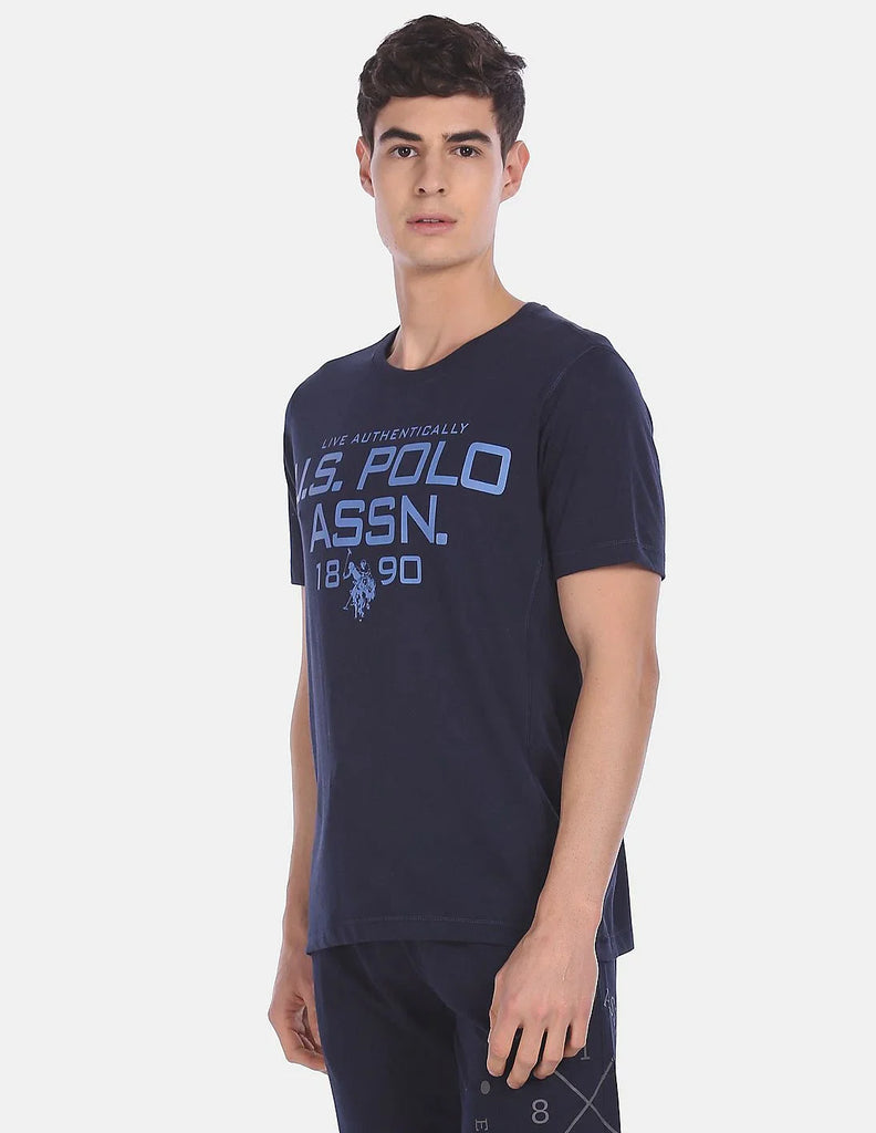 NAVY USPA MEN HALF SLEEVE T-SHIRT