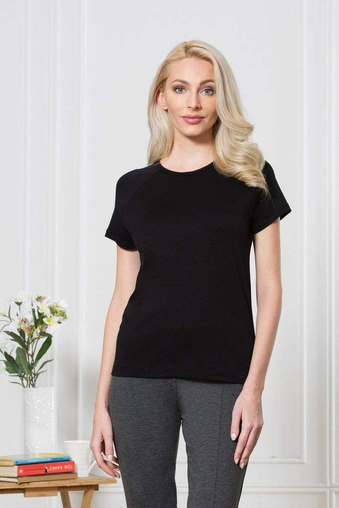 BLACK VanHeusen Women's Supima T-shirt