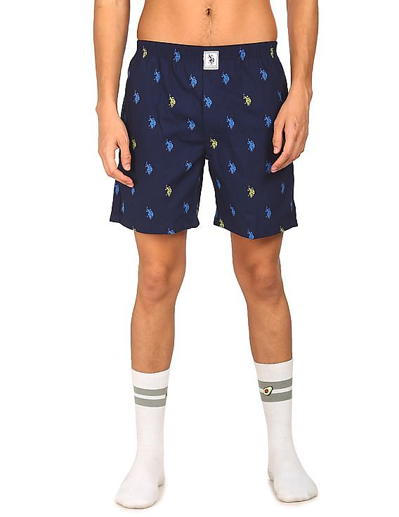 Navy USPA INNERWEAR MEN BOXER SHORTS