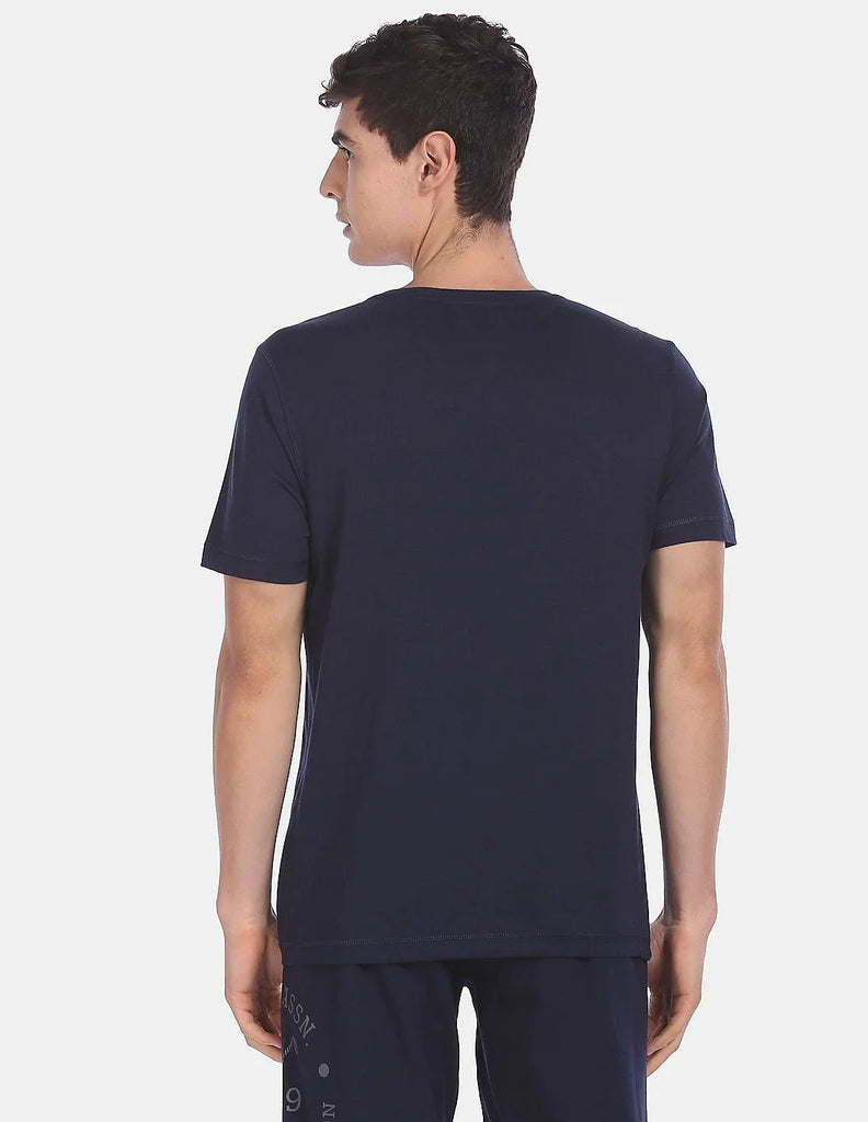 NAVY USPA MEN HALF SLEEVE T-SHIRT