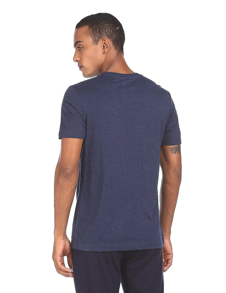 NAVY 2 USPA MEN HALF SLEEVES T-SHIRT