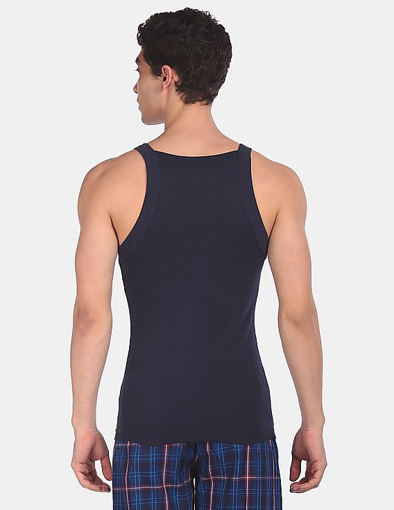 Navy USPA INNERWEAR MENS SLEEVLESS VEST 1636