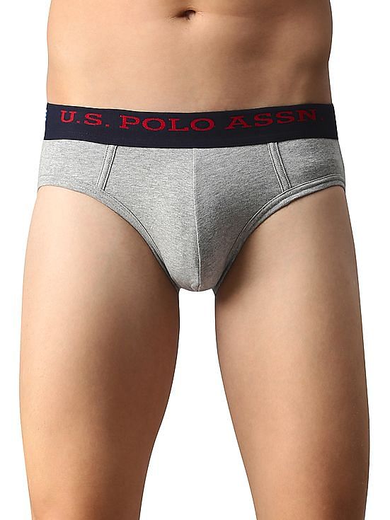 Grey USPA mid-rise waist Hipster Underwear For Men
