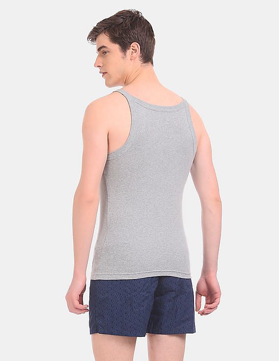 Grey USPA INNERWEAR MENS SLEEVLESS VEST 1636