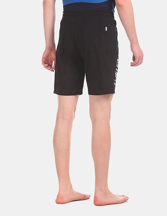 Black USPA INNERWEAR MEN SHORTS