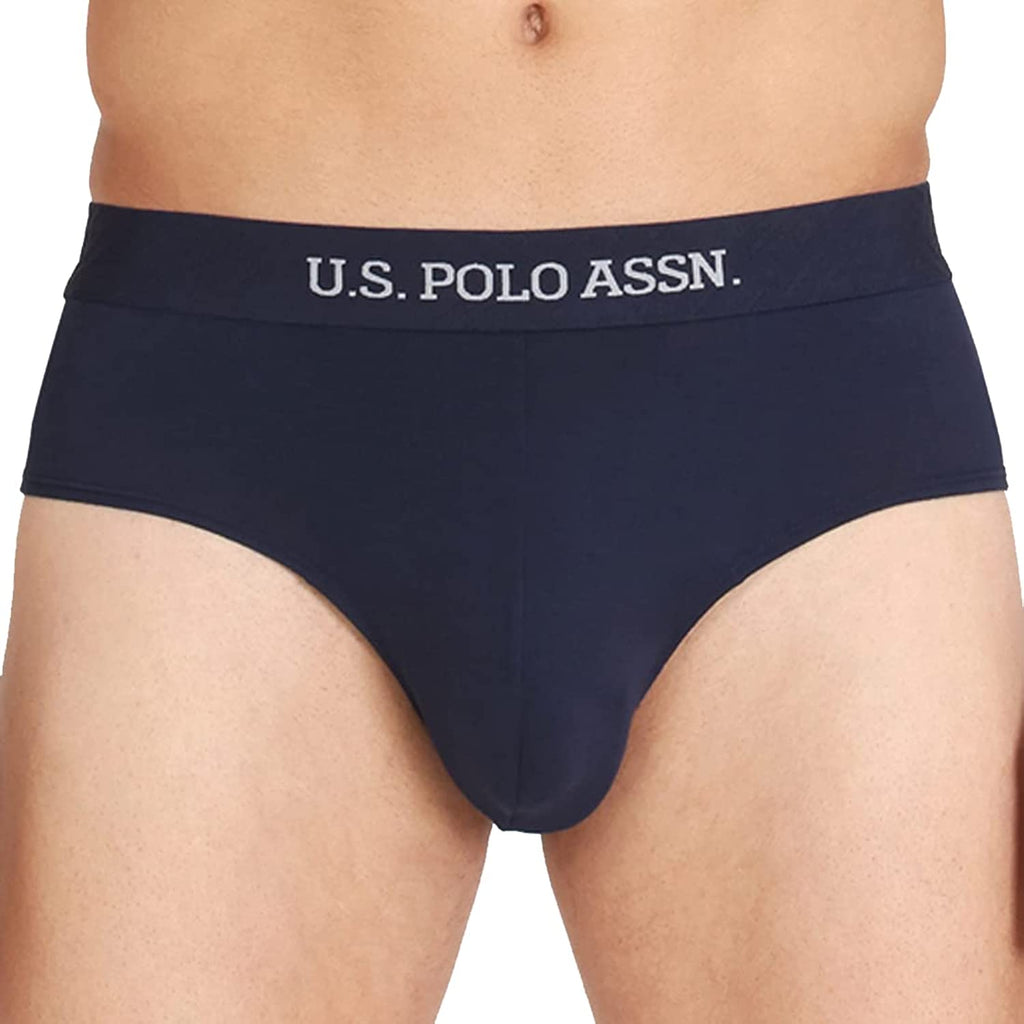 Navy USPA I702 Men Solid Brief Underwear