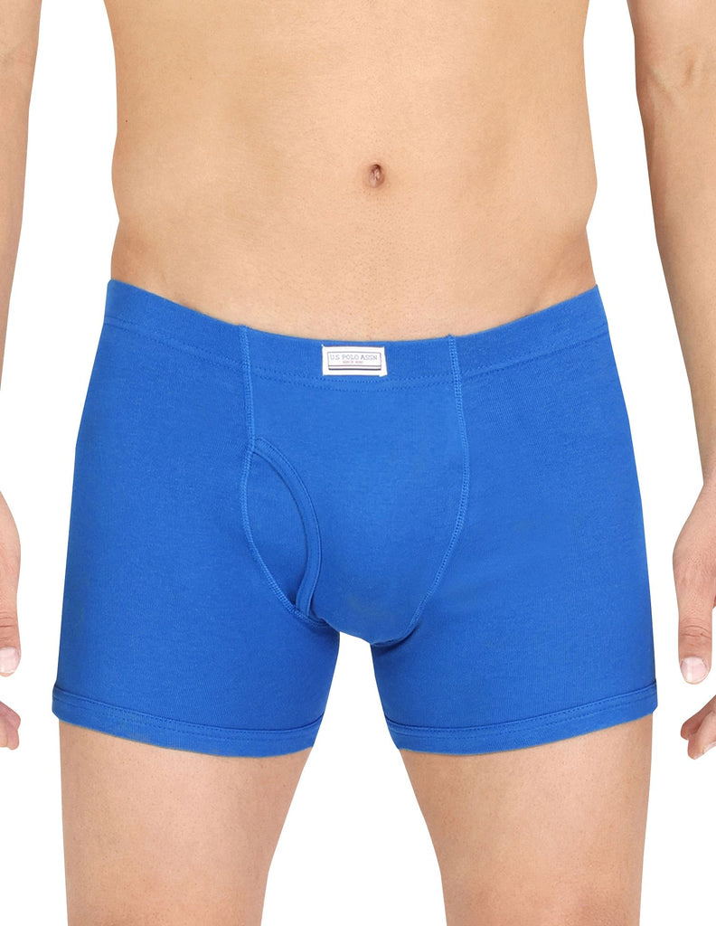 USPA Blue Solid Boxer Brief Underwear For Men