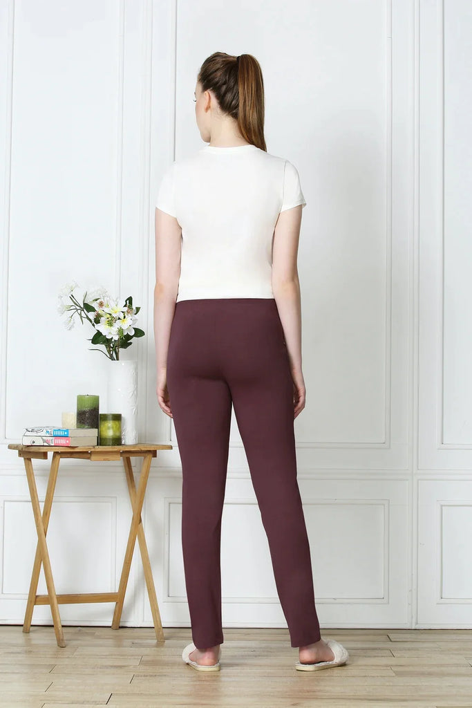 BURGUNDY 2 Van Heusen Women's Stretch Lounge pants