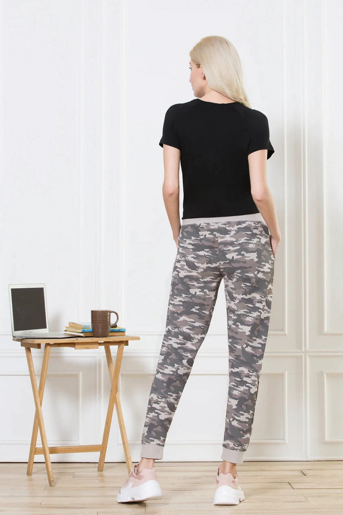 LIGHT GREY VanHueSen PRINTED joggers Made of combed cotton stretch For Women