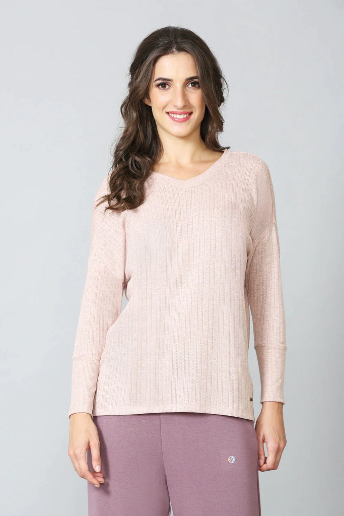 PINK Van Heusen COZY COMFORT LONG SLEEVE TEE FOR WOMEN