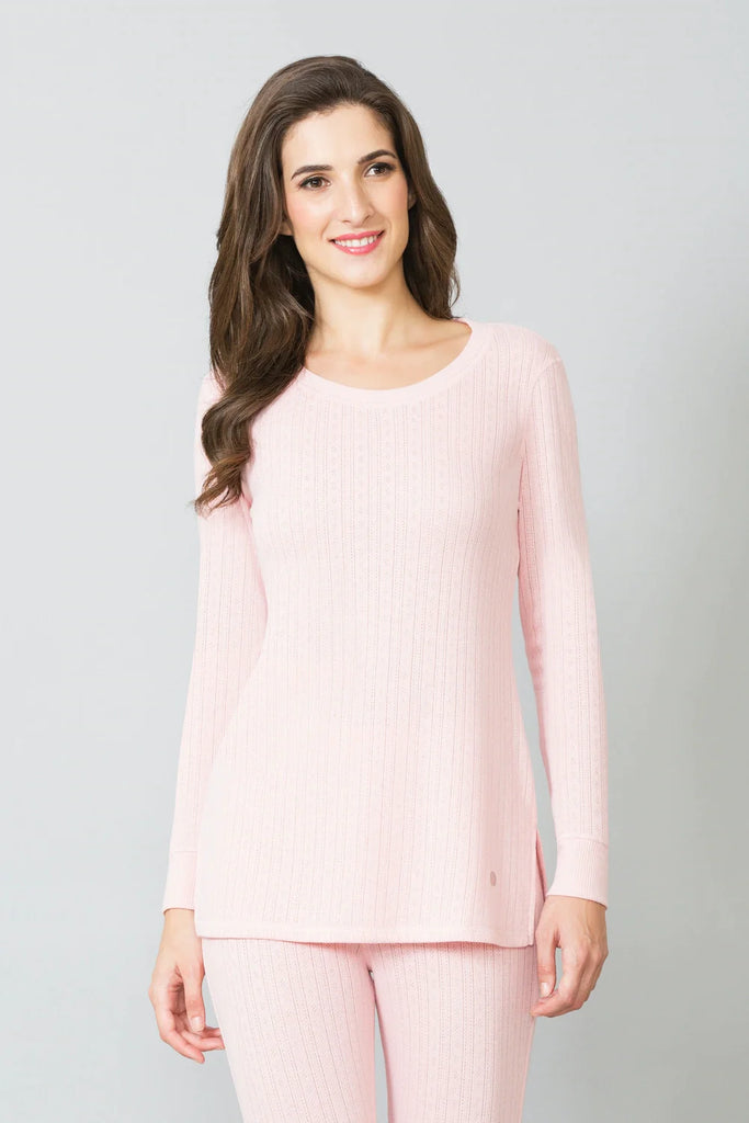 SILVER PINK VAN HEUSEN KEEP ME WARM FULL SLEEVE TEE FOR WOMEN