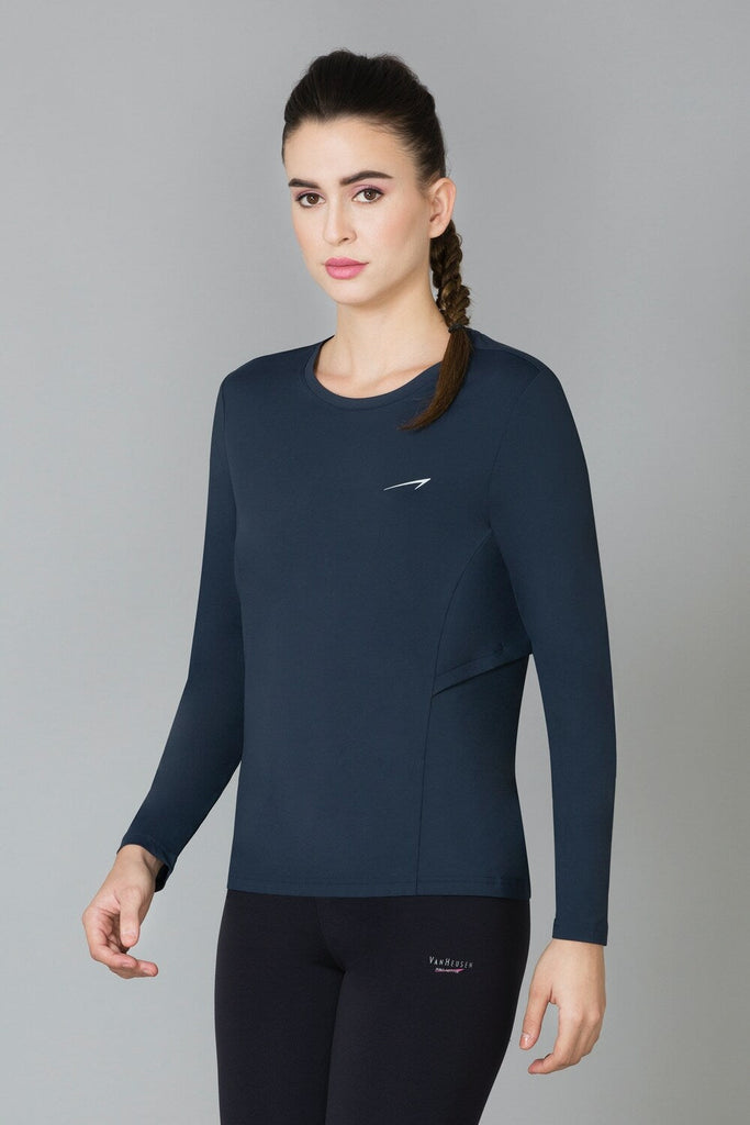 DARK NAVY VAN HEUSEN VENT IT OUT WORKOUT WOMEN's TEE