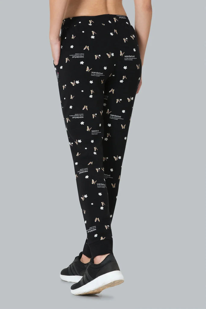 BLACK VanHueSen PRINTED joggers Made of combed cotton stretch For Women