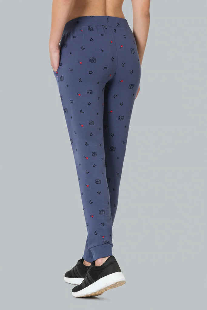 BLUE VanHueSen PRINTED joggers Made of combed cotton stretch For Women